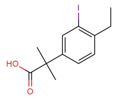 2- (4-ethyl-3-jodofenyl) -2-methylpropanová kyselina (CAS: 1256584-73-2)